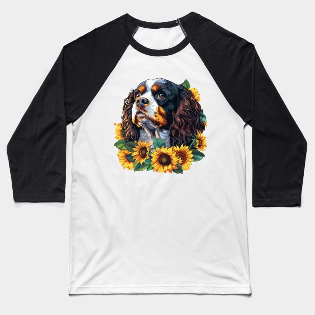 Cavalier King Charles Spaniel Baseball T-Shirt by VelvetRoom